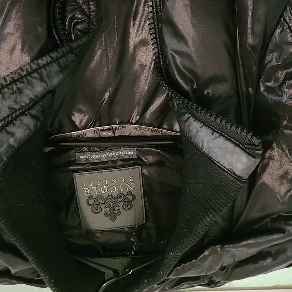 Nicole Benisti Cortina Leather & Fox Fur Down Coat - Picture 11 of 13